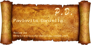 Pavlovits Daniella névjegykártya
